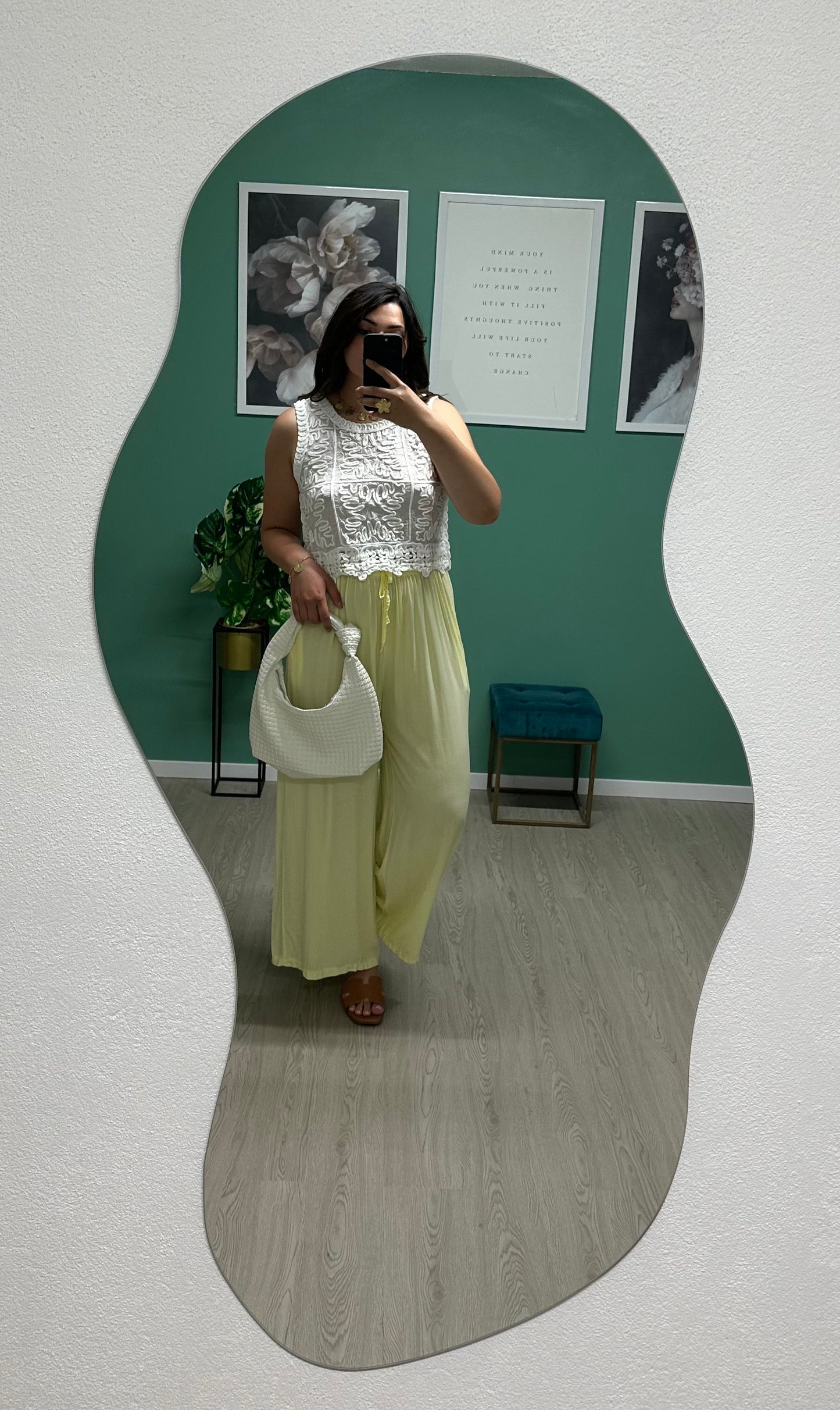 PANTALON ABBIE - JAUNE PASTEL