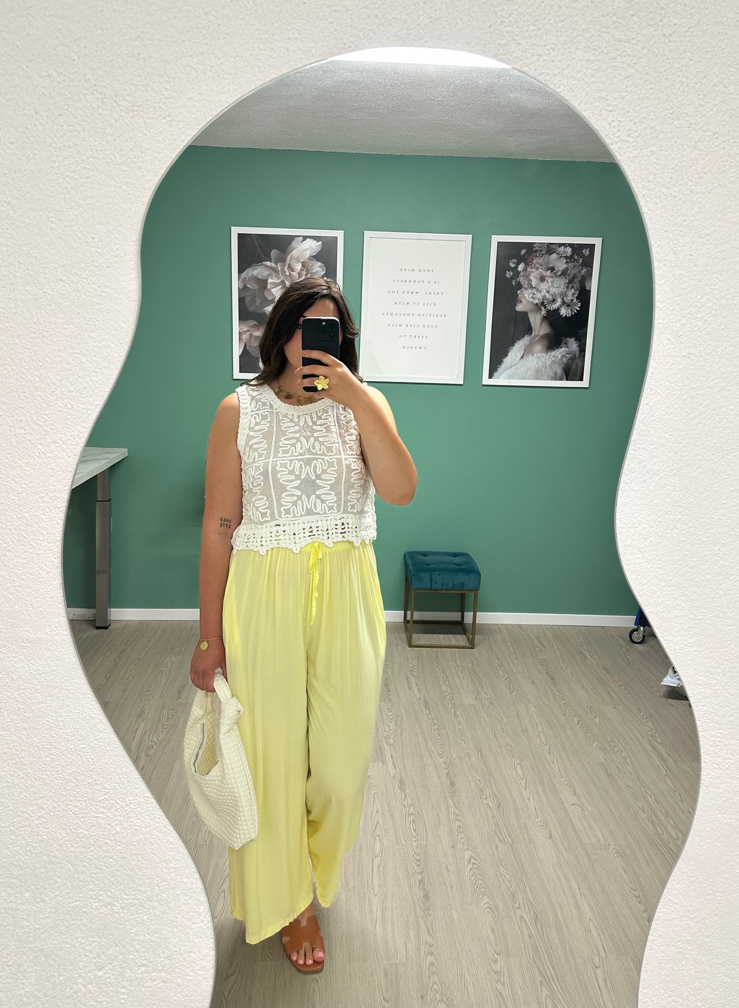 PANTALON ABBIE - JAUNE PASTEL