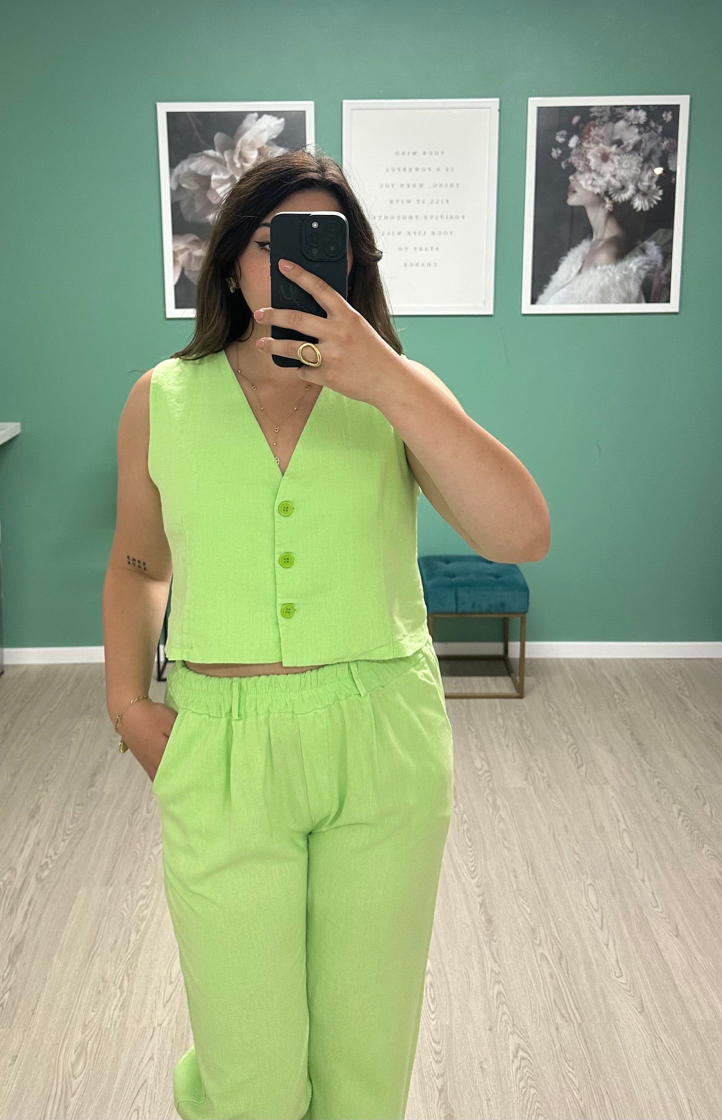 Gilet sans manches ALMA - Vert pomme
