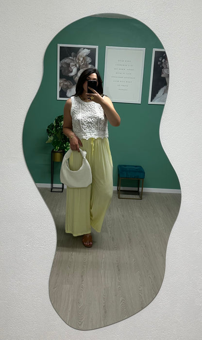 PANTALON ABBIE - JAUNE PASTEL