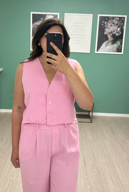 Gilet sans manches ALMA - Rose